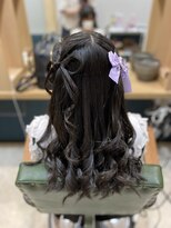 ヘアサロンアンドヘアメイクディー(hair salon hair make D)&nbsp;仙台D　ヘアセット　ダブルリボンハーフツイン