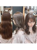 透明感ベージュ、ふわふわ愛されひし形小顔ロング☆五反田美容室