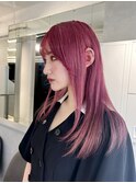 シースルーバング×サイドバング×ピンクラベンダー☆
