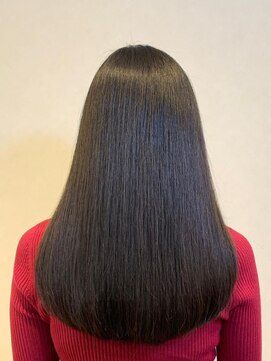 クリュウゲート 吉祥寺店(KURYU GATE) 黒髪/グレーベージュ/レイヤーロング/前髪パーマ[吉祥寺]