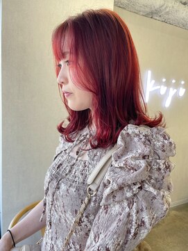 キジ(kiji) 赤髪 / ミディアムボブ / レッド 〔久屋大通/久屋/丸の内〕