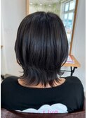 透明感たっぷり！暗髪くびれボブ