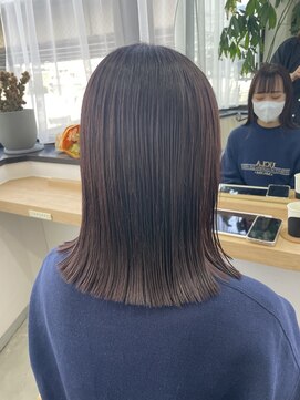 ヌーヴェル(nouvelle) ラベンダーカラー×切りっぱなしミディアム