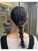 編み下ろしヘア♪