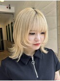 ウルフ風顔周りレイヤーボブカット【ことこ】