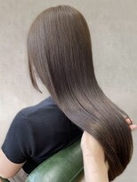 アッシュ ヘアーメイク 桐生(ash hair×make) 大人可愛いブリーチなし透明感ミルクティーベージュカラー
