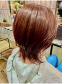 くびレイヤーボブウルフ×髪質改善Tr/秋冬カラー