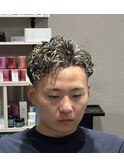 極道パーマ×ハイライト