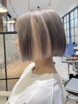 クアトログランシュ 水戸店(QUATRO×GranCieux)&nbsp;grey×White beige　水戸/ブリーチ/インナーカラー