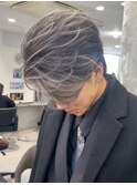 ホワイトメッシュ/ツイスト/ツイスパ/パーマ/メンズ/眉毛