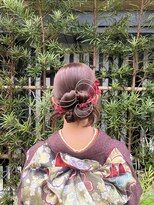 フェリーチェ(Felice)&nbsp;成人式ヘア　振袖ヘア　タイトシニヨン　カチモリ　　水引