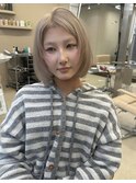 縮毛矯正履歴書ホワイトミルクティー