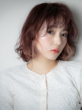 カバーヘアアンドスパ ブリス 浦和(COVER HAIR&SPA bliss) インナーカラーブリーチなしゆるふわレイヤーボブz浦和20代30代