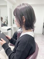 ピークス 渋谷店(Peaks) グレージュ/顔周りレイヤーボブ/韓国巻き/結べるレイヤーカット