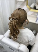 立体リボンポニーテール
