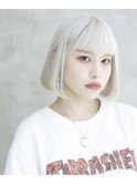 ホワイティアッシュ　ボブ　透明感　大須