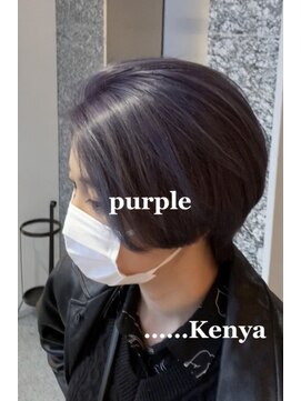 ソーエン バイ ヘッドライト 熊本店(soen by HEADLIGHT) 寒色系カラー×パープル×ハンサムショート