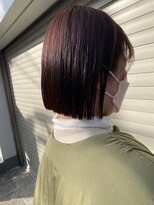 ロイジー(roijir)&nbsp;表参道roijirプツッと切りっぱなしボブ×ピンクブラウンカラー