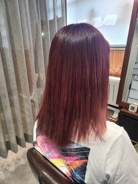 アニュー ヘア アンド ケア(a New hair&care) 20代30代40代大人可愛いシアーピンク透明感肩ライン外ハネ