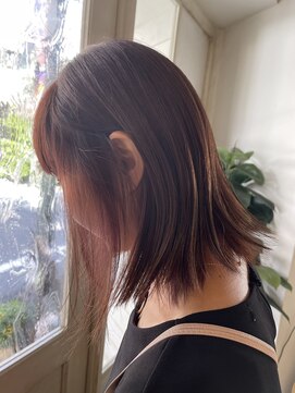 アミュレ(Amule) 柔らか抜け感こなれカラーアプリコットエモージュくびれヘア