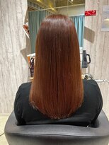 ヘアサロン フラット(hair salon flat) 大人可愛いショコラブラウン ストレートセミロング