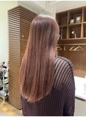 ロング×ピンクブラウン×水素カラー