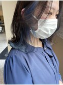 インナーカラー×ブルー