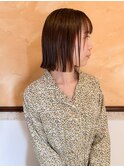 外ハネボブ /ミディアムストレート /ニュアンスカラー/髪質改善