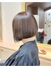 白髪ぼかしカラー(ポイントハイライトカラーブリーチ有）＋カット