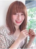 say.黒髪ボブルフネビージュ小顔ワンレンミルクティーベージュ