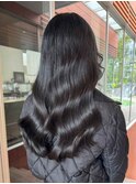 黒染めカラー/艶髪/韓国レイヤー