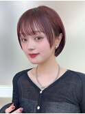 ボブ薄め前髪ワンレンタッセルボブ内巻きボブ結べるボブ小顔