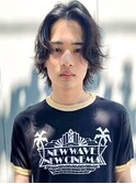 シャドウパーマ波巻きスパイラルウルフツーブロック