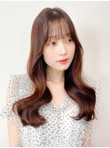 大人ガーリー/ダークアッシュ/ミディアムレイヤー似合わせカット