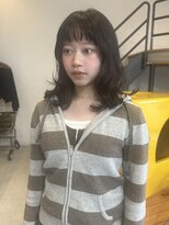 ソルト 舞鶴店(Salt) ミディアムレイヤー/くびれヘア/オリーブベージュ/グレージュ