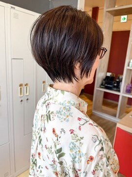 バランス ヘアーアンドアイラッシュ 野田店(balance.) 綺麗めショートボブ×アッシュブラウン