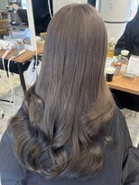 ネームレス 心斎橋(nameless)&nbsp;赤みおさえるアッシュブラウン 髪質改善カラー ロング 心斎橋