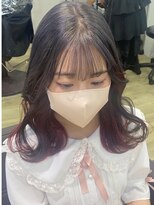 ロア 福岡天神本店(LORE)&nbsp;ダブルカラーミルクティーピンクベージュカラーハイトーンカラー