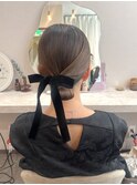大人タイトアップ＊ベロアリボン