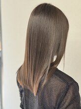 セカンズ(222) 【222澤口】ツヤ髪グレージュカラー×髪質改善トリートメント