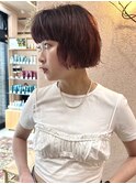 大人可愛い/切りっぱなしボブ/くせ毛ボブ/似合わせボブ/小顔ボブ