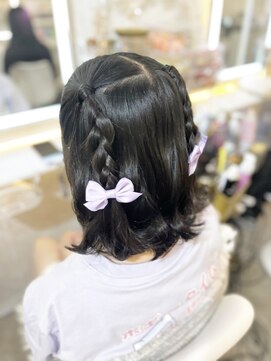 アトリエビューティーアミュ(atelier beauty AmU) 推し活 ライブ 量産型 ハーフツインあみたらし×リボン