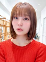Say.黒髪ボブルフネビージュ小顔ワンレンぱっつん前髪ボブ原宿