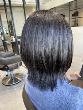 クラップス 弘明寺店(CLAPS) ミディアムウルフ×ダークグレー