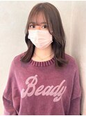 ミルクティーベージュ_グレージュ_ケアブリーチ_透明感カラー