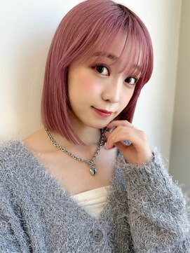 ソア 並木坂(Soa) 韓国ボブ/タッセルボブ/ピンクカラー/Minori
