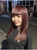 イメチェン/レッドブラウン/フルバング/似合わせカット/本厚木駅