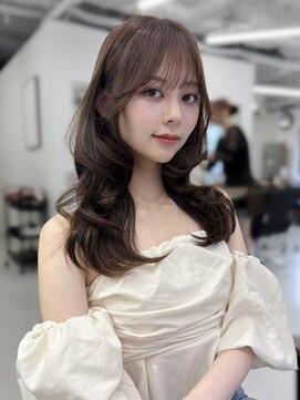 韓国風/レイヤーカット/顔周り/顔まわり/髪質改善/ベージュ