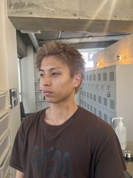 バイフィフス 原宿/表参道(by fifth) ベリーショートスパイキーショートメンズハイトーンブリーチ