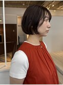 似合わせカット ナチュラルボブ 暗髪 艶髪